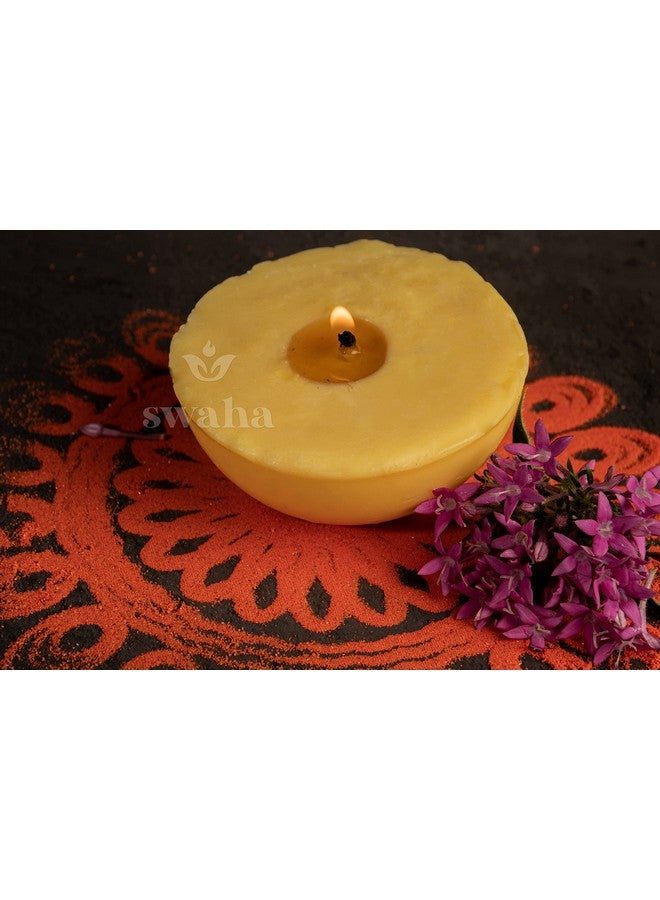 Swaha Premium Cow Ghee Diya Batti, Wax Free Cow Ghee Diya Batti For Puja (8Hr Burning) - 0.123 Kg - Image 4