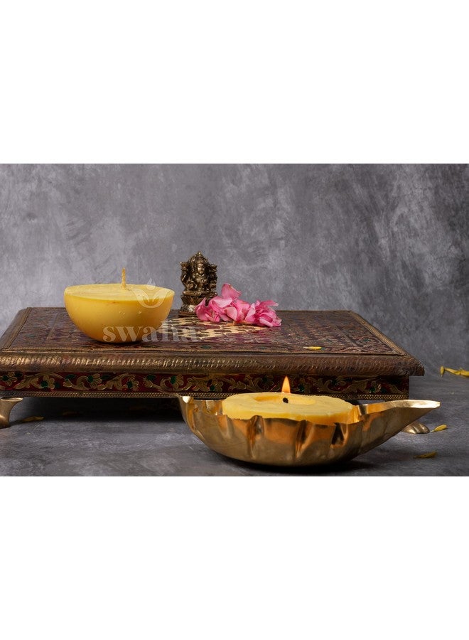 Swaha Premium Cow Ghee Diya Batti, Wax Free Cow Ghee Diya Batti For Puja (8Hr Burning) - 0.123 Kg - Image 2