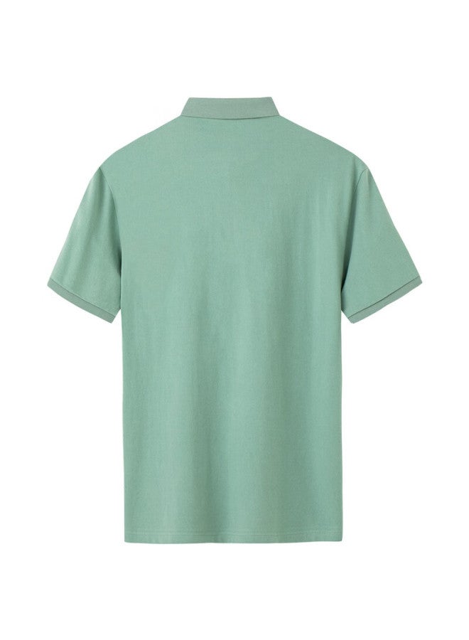 Dancing Wolves Men's Summer Cool Short Sleeve Polo Shirt Men's Breathable Sweat-absorbing Turn-down Collar Top Men - Image 3