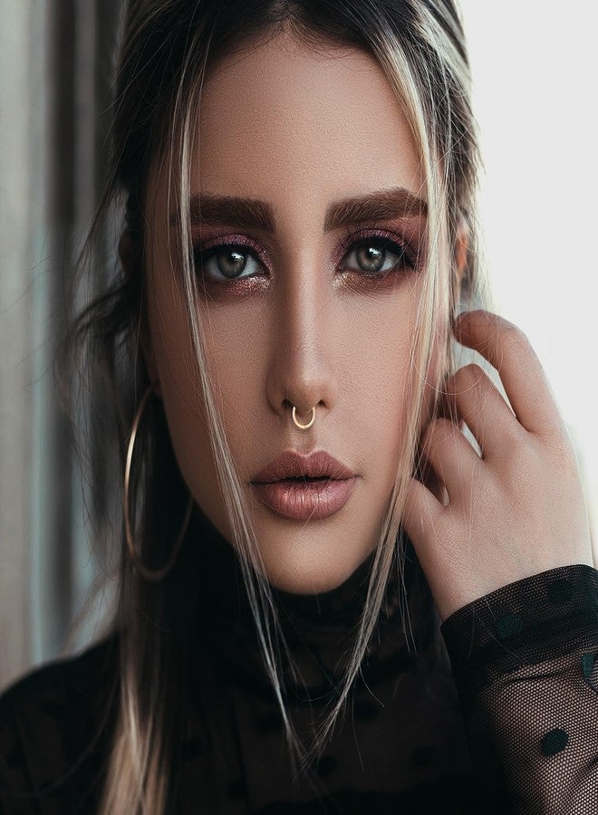 ونسينغ حلقة أنف ذهبية من ONESING عيار 20، مصنوعة من الفولاذ المقاوم للصدأ، مضادة للحساسية، ذات مفصل، حلقات أنف، مجوهرات ثقب الأنف، الحاجز الأنفي، الغضروف الحلزوني، الصدفة، الشفة، الزنمة، ثقب الجسم للنساء والرجال، 8 مم - Image 5