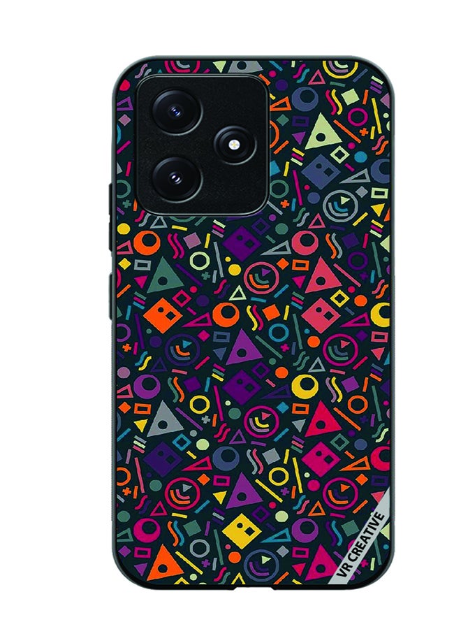 VR CREATIVE Protective Case Cover For Xiaomi Poco M6 Pro 5G Shapes Design Multicolour - Image 1