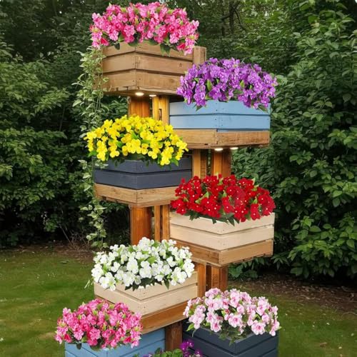 Fox & Fern Artificial Silk Impatiens Flower Bouquet | UV Resistant Plant for Home, Office, Wedding Decor GAAFIM-38RR (Pack of 1) (Rose Red) - Image 4