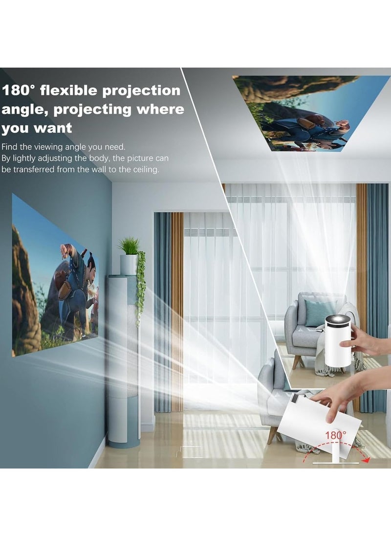 Eworld - Immersive 4K Smart Portable Projector with Built-In Speakers, Screen Mirroring, and Advanced Connectivity Features for HD Home Cinema Experience - Image 1