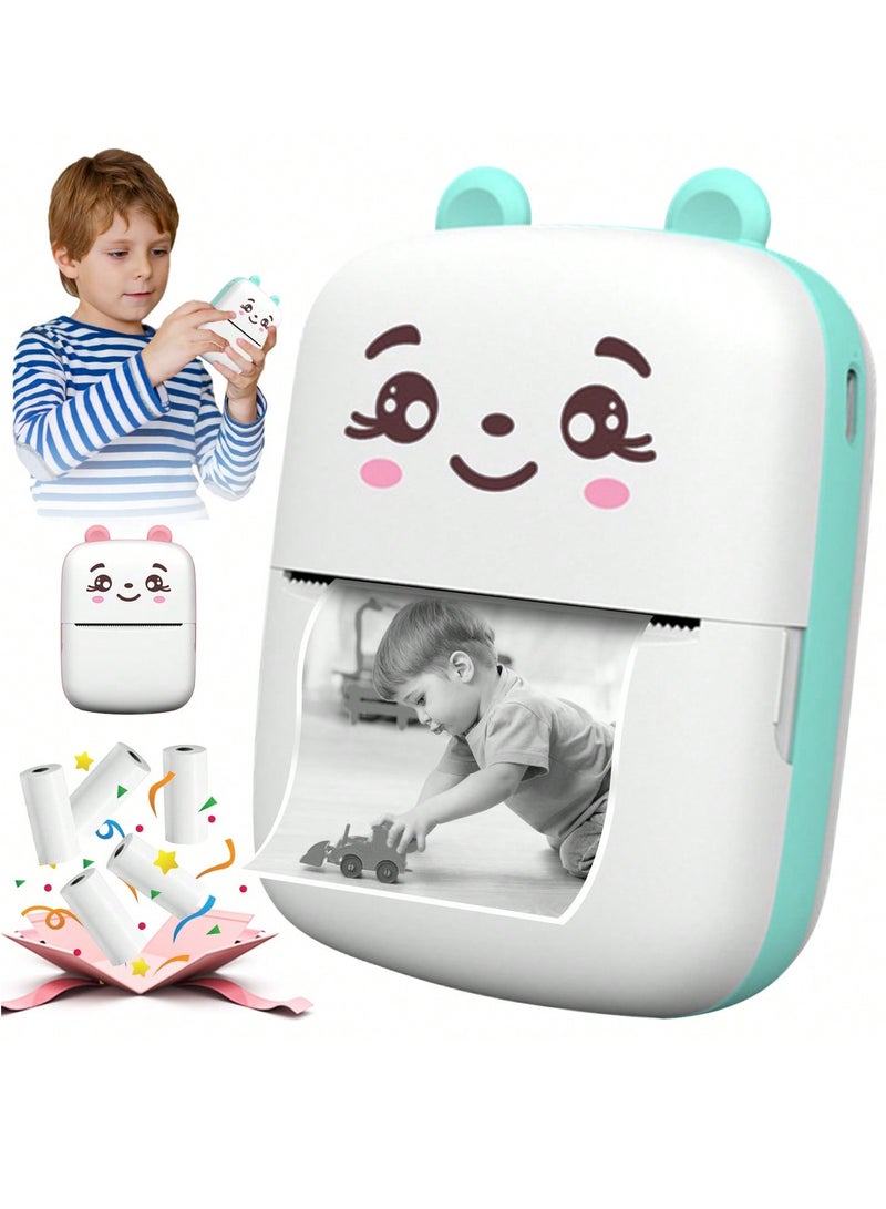 Mini Photo Printer, Portable Thermal Printer For Android Or IOS APP, Inkless Printer Gift For Kids, Friends, Used In Home, Office, Study, Work List Pri Eid Al-Adha Mubarak  - Image 1