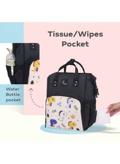 R for Rabbit Caramello Dino Diaper Bag For Mother Multipurpose Stylish Diaper Bag With 11 Pockets Water Resistant 3 Insulated Front Pockets (Beige)  - Image 3