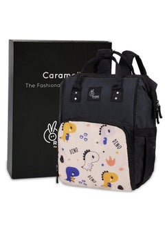 R for Rabbit Caramello Dino Diaper Bag For Mother Multipurpose Stylish Diaper Bag With 11 Pockets Water Resistant 3 Insulated Front Pockets (Beige)  - Image 2