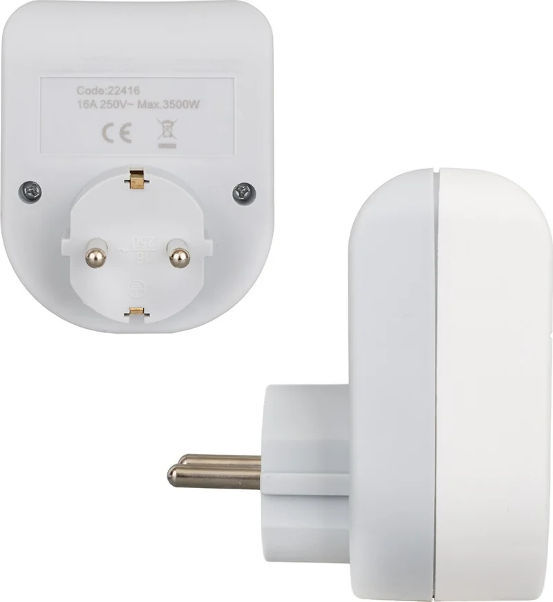 BYR Vea VE-22416 16 Ampere - 3500 Watt Single Surge Protected Socket with LED Indicator [ tek]