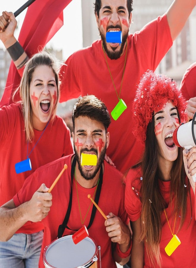 Demonwer 12 Pcs Mini Air Horns 3 Inch Noisemakers for Sporting Events Loud Noise Maker Blow Horn Noise Whistle with Lanyard for Birthday Holiday Party Graduation Celebrations Goodie Bag Fillers - Image 5