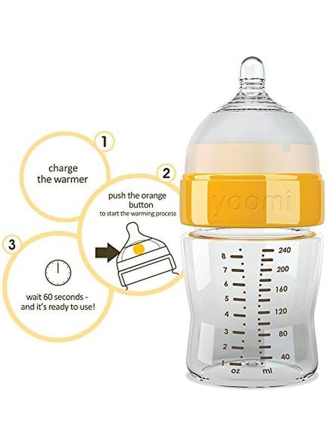 Yoomi 8 Oz Feeding Bottle And Warmer And Slow Flow Teatandpod - Image 2