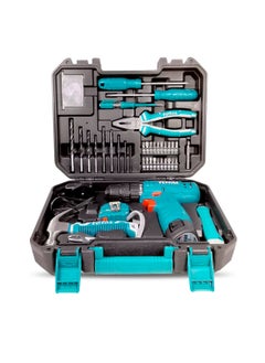 TOTAL TDLI12415  81 Piece Tool Set Cordless Screwdriver and Drill Set Li-Ion 12v 10mm / 220V-240V~50/60Hz / Wrench / Bits Tool Station  - Image 2