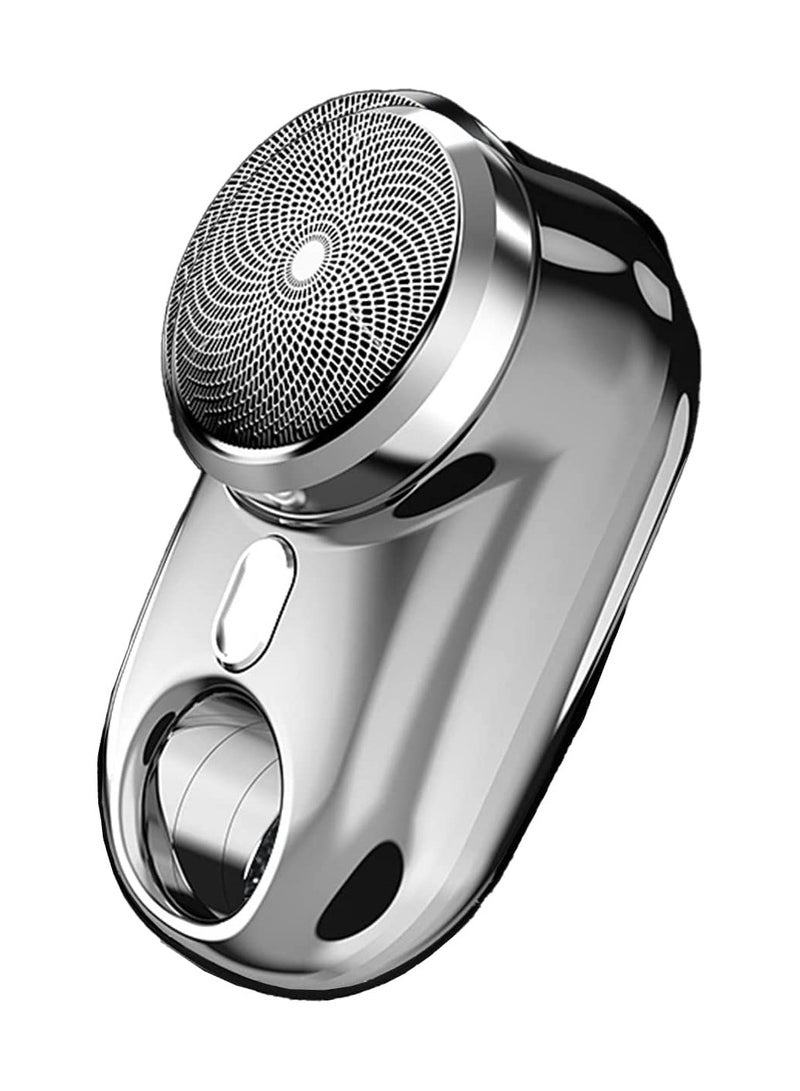 Portable Electric Shaver for Men, Mini USB Rechargeable Razor with LED Display, Compact Design for Home, Car, and Travel (Black) - Image 1