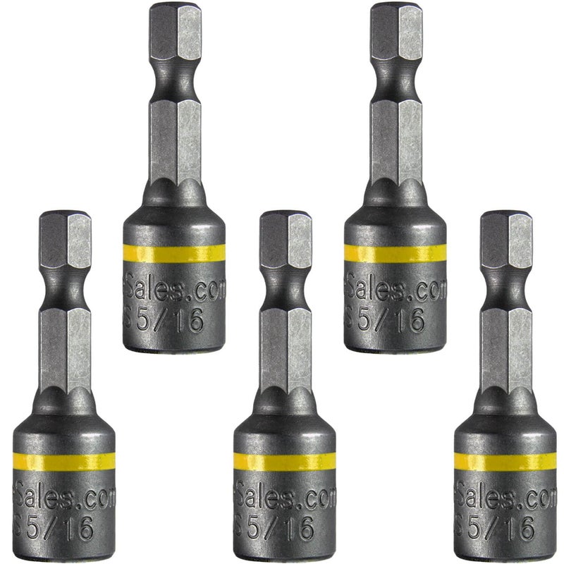 Jake Sales 516Inch Magnetic Hex Head Driver Bit wQuick Change Shank Used for Installing Screws Nuts Bolts etc Commonly Used for Metal Roofing Screws 5 PACK - Image 2