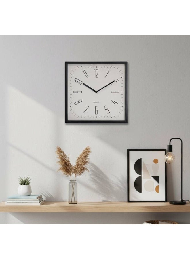 DANUBE HOME Lumet Wall Clock 40 x 4.5 x 40cm-Grey, Glass Plastic with Plastic and Glass, Wall Clock For Home Styling - Image 1