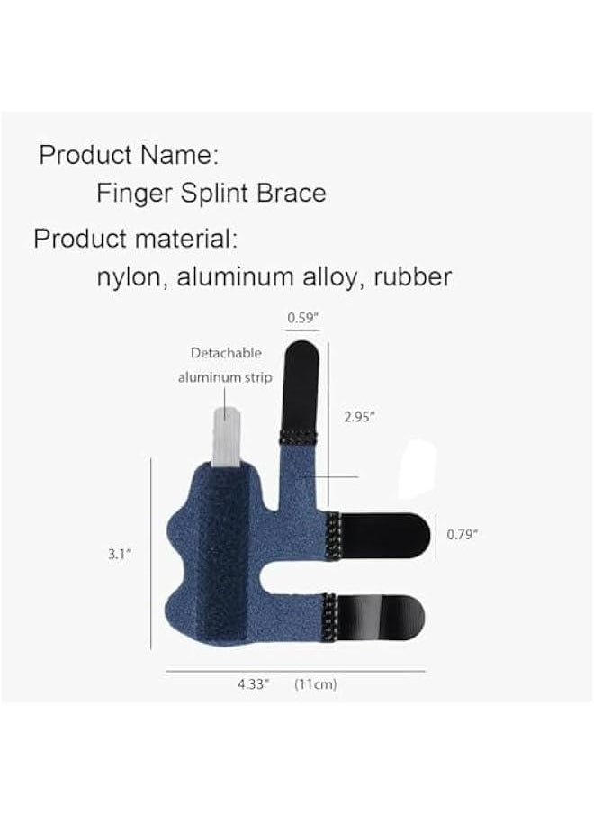 Generic - Finger Splint and Trigger Finger Brace for Arthritis Relief and Straightening, 2 Pcs Finger Support Protector Fits Index, Middle, and Ring Finger Pain - Image 1