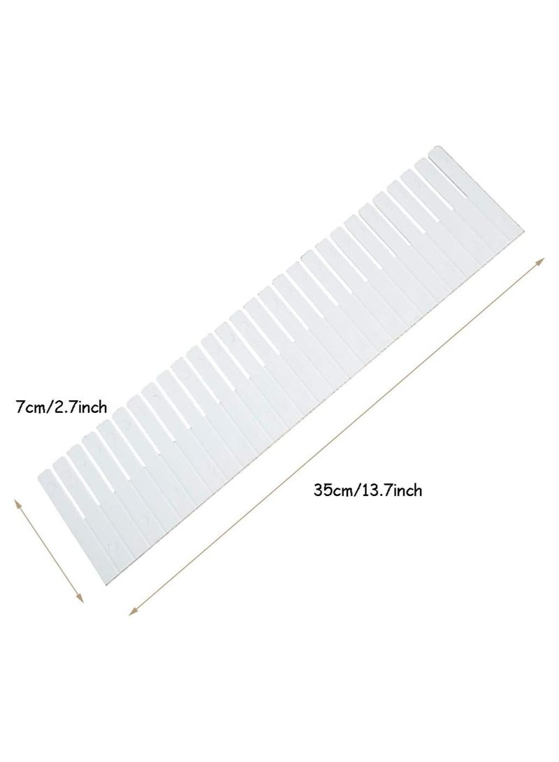 TPGP 12PCS DIY Plastic Grid Drawer Dividers,White Adjustable Sock Underwear Dresser Drawer Organizers Divider for Stationary Storage  - Image 2