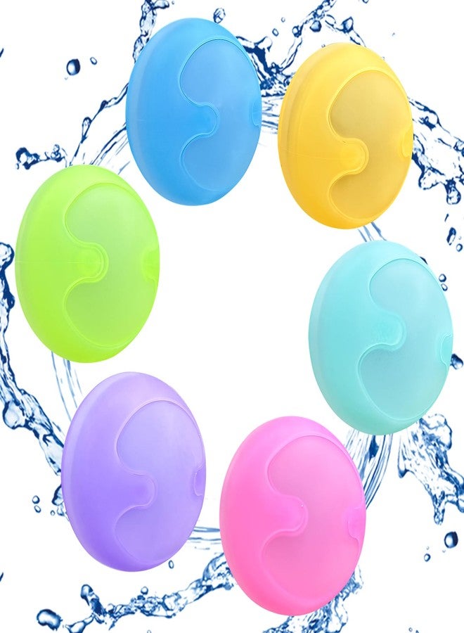 QETRABONE 6 Pcs Reusable Water Balloons, Magnets-Free Refillable Water Balloons Quick Fill, Summer Outdoor for Adults - Image 1
