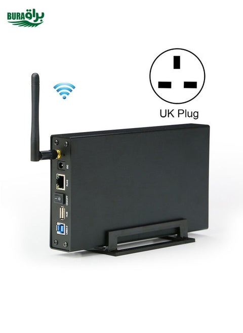 Blueendless 3.5 inch Mobile Hard Disk Box WIFI Wireless NAS Private Cloud Storage(UK Plug)