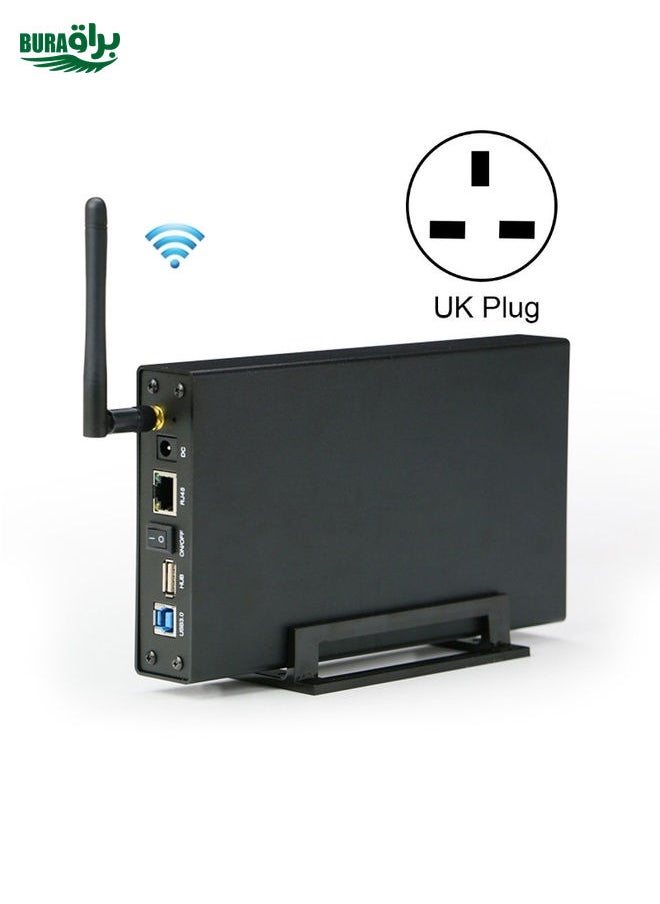 BURAQ - Blueendless 3.5 inch Mobile Hard Disk Box WIFI Wireless NAS Private Cloud Storage(UK Plug) - Image 1