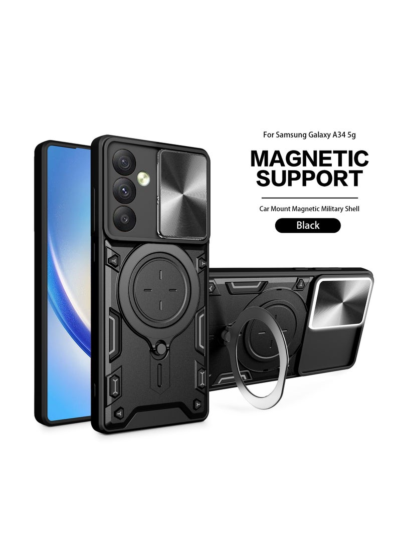 سامسونج جالاكسي A34 5G الأسود حالة واقية - Image 1