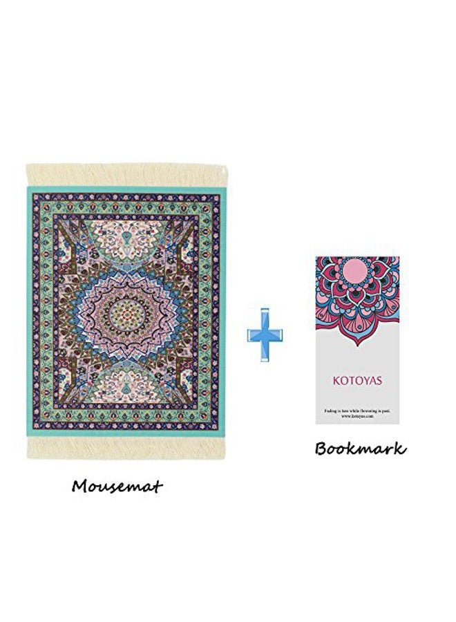 Kotoyas Persian Style Carpet Mouse Pad, Several Images (Blue Heart) - Image 2