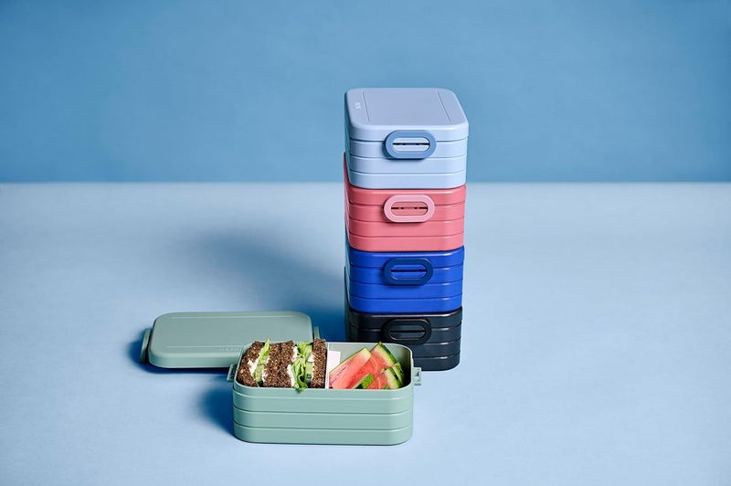 Mepal Lunch Box Midi - Lunch Box to Go - for 2 Sandwiches or 4 Slices of Bread - Snack & Lunch - Lunch Box Adults - Nordic sage - Image 5
