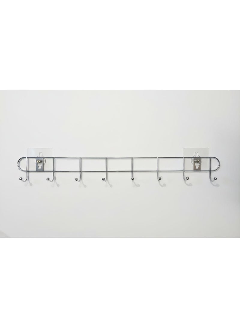 شماعات ملابس للباب مع دبل فيس لاصق- شماعات تعليق للمطبخ- منظم معالق للمطبخ لتعيق السهل مع دابل فيس   - شماعات ملابس معدن مانعة للانزلاق تاتي مع دبل فيس لسهولة اللصق علي الحائط، متينة وشديدة التحمل، شماعات بالطو وملابس -شماعات معدنية للغسيل وللكبار - شماعة باب تعليق للهدوم والملابس - شماعة تعليف باب حمام وغرف النوم - شماعت تعليق لضرفة الباب -شماعة للتعليق فوق الباب معدنية من 8 خطافات منظمة للفوط والملابس والمفاتيح والارواب والطواقي-شماعات من المعدن تعلق على الباب مع 6 خطافات، مناسبة للفوط والبالطو والملابس والطواقي وغرفة النوم والحمام-علاقات باب لتعليق المعاطف رف مناشف فوق الباب للطواقي والمعاطف والجواكيت والشنط والسكارف والحزام والمظلات - Image 4