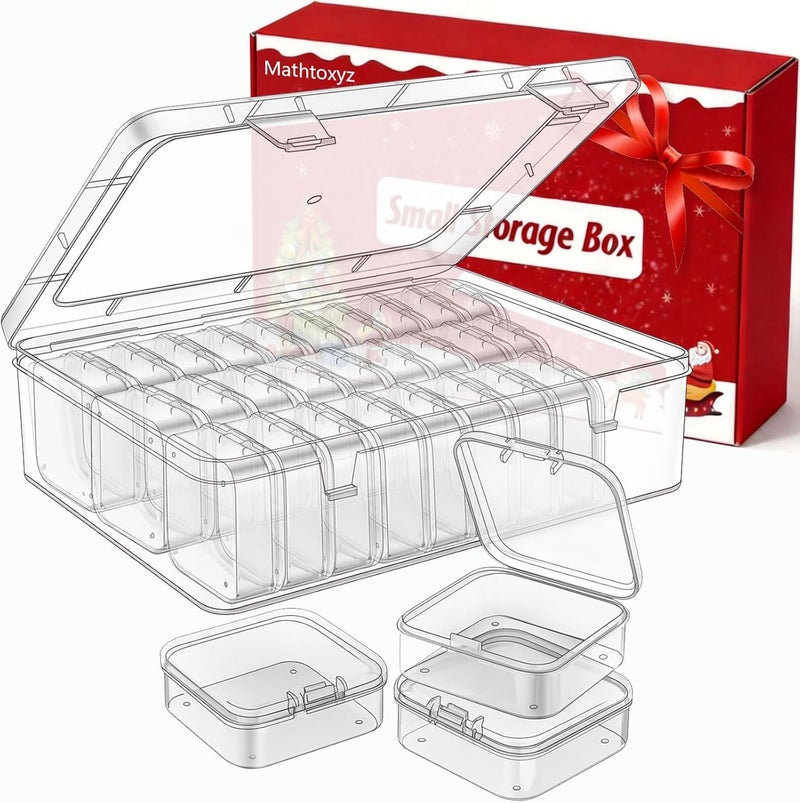 Mathtoxyz Bead Organizer Box with 30 Small Storage Containers for Jewelry Crafting - Image 1