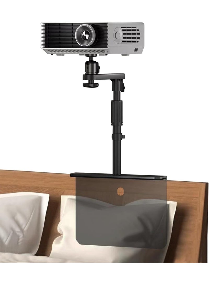 CENXI Plug in Bed Sofa Projector Stand, Height Adjustable Mount Base, 360° Rotation, Universal Bedside Projector Bracket Holder Compatible with Most Projectors with Cable Ties - Image 1