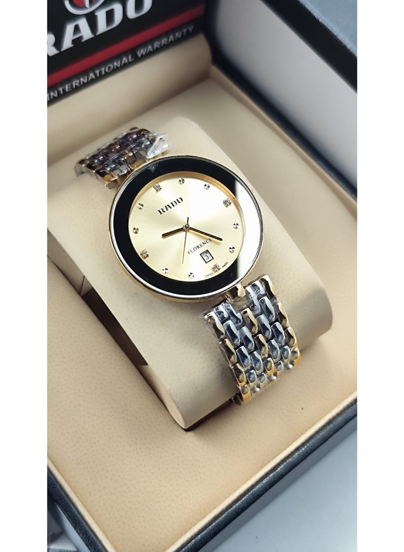 Rado men's watch, smooth strap, battery operated, new edition