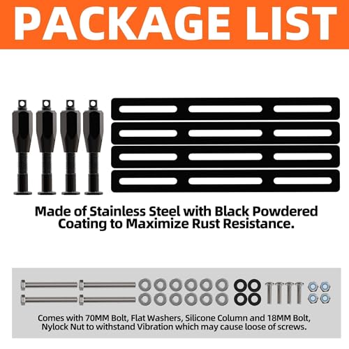 ALL-TOP Recovery Board Mount Kit, Universal Bracket for Traction Tracks, Adjustable DIY Lockable Pin Set for Roof Rack, Crossbar & Cargo Basket - Image 5