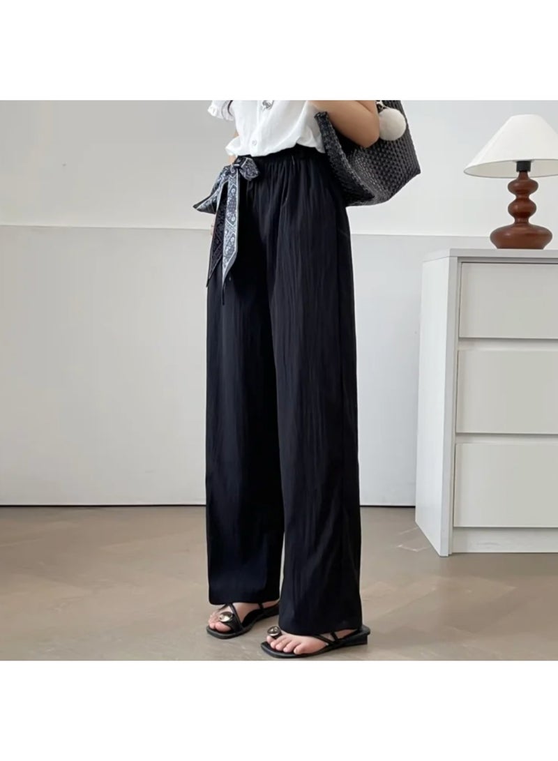 Silk Scarf Waist Belt Free Size Casual Trouser Pants for Women - Image 2