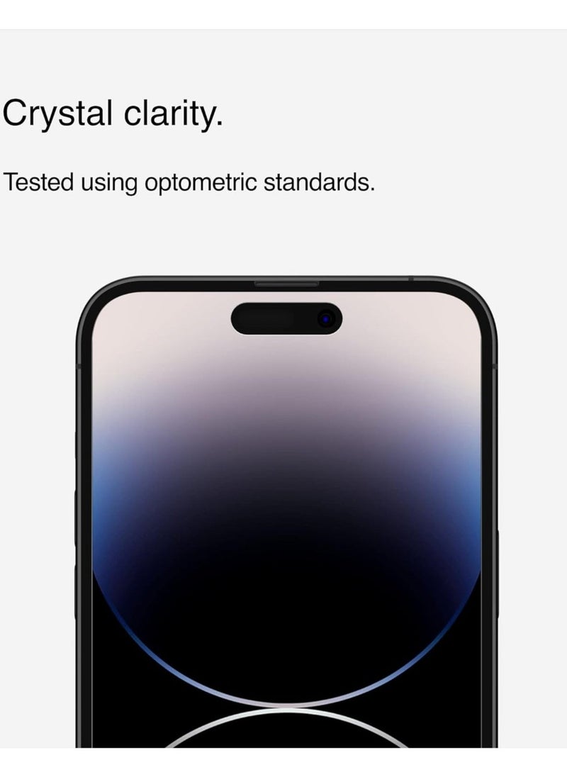 ELTRAZONE Privacy Tempered Glass iPhone 14 Pro Max screen protector, Treated Surface with Anti-Fingerprint Coating, Anti-Spy and Bubble Free Application, Included Easy Align Tray, iPhone case compatible - Image 3
