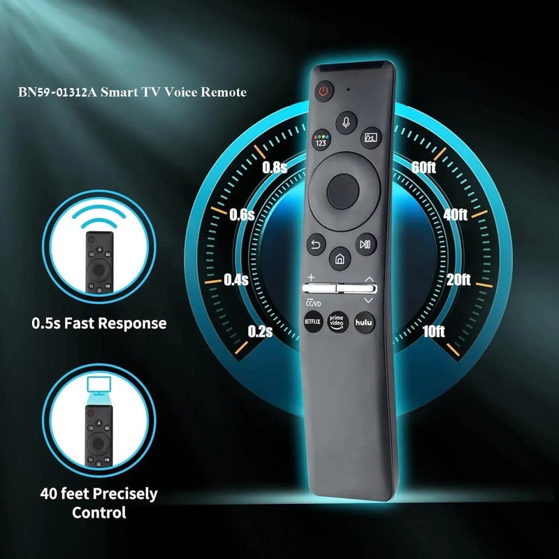 LOMCA BN59-01312A Voice Replacement Remote Control for Samsung Smart QLED TV QN65Q80R QN65Q80RAFXZA QN55Q60R QN65Q70RAFXZA QN55Q60RAFXZA QN82Q70R QN82Q70RAFXZA QN75Q70R QN75Q70RAFXZA QN65Q70RAFXZA - Image 3