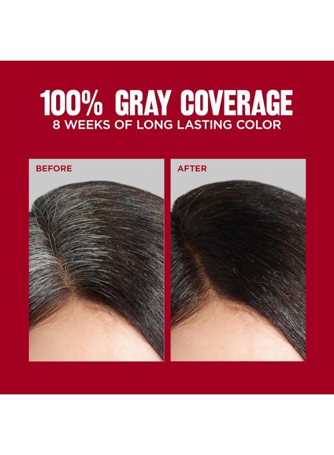ريفلون صبغة الشعر الدائمة "ريفلون كولور سيلك" (Revlon ColorSilk) للنساء - نتائج بجودة الصالونات في المنزل مع تغطية كاملة للشعر الأبيض بنسبة 100% | غنية بمركب "برو-كيراتين" (Pro-Keratin) وخالية من الأمونيا | لون يدوم حتى 8 أسابيع | الدرجة: أسود ناعم 1WN (عبوة واحدة) - Image 4