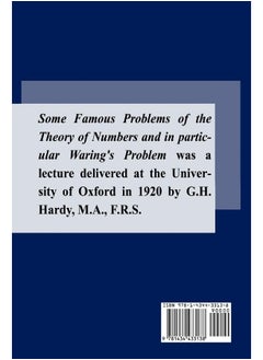 Some Famous Problems of the Theory of Numbers and in particular Waring's Problem  - Image 2