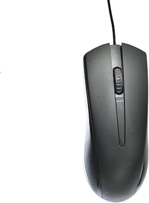 Generic MS011 High Quality Internet Optical USB Mouse With Modern Design And Long Wire Supports Windows 10/Windows 7/ Windows Vista And Windows XP - Black