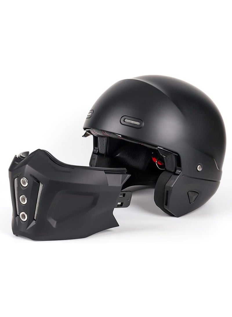 Unisex-Adult Modular Motorcycle Helmet, Open Face/Full Face Design, DOT Approved - Image 2