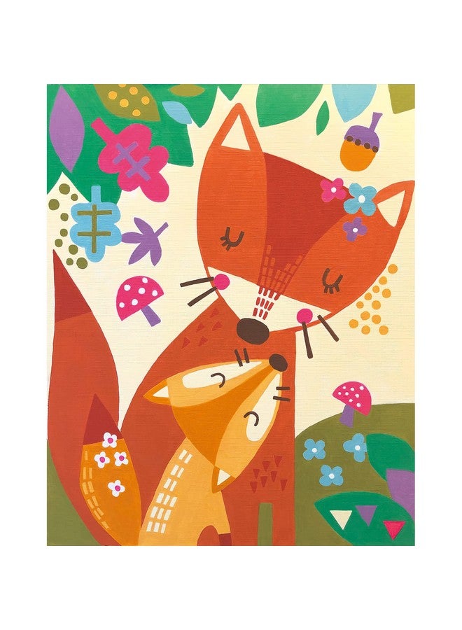 Dimensions PaintWorks Mama Fox Animal Paint by Number Kit for Kids and Adults, Finished Project 8" x 10", Multicolor 9 Piece - Image 5