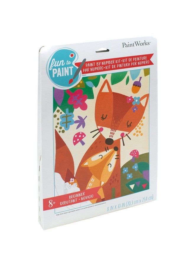 Dimensions PaintWorks Mama Fox Animal Paint by Number Kit for Kids and Adults, Finished Project 8" x 10", Multicolor 9 Piece - Image 4