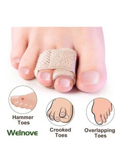 Generic Toe Splints Straightener Broken Toe Wraps Cushioned Bandages Hammer Toe Separator Splints for Broken Injured Finger Hammer Toe 1Pair  - Image 3