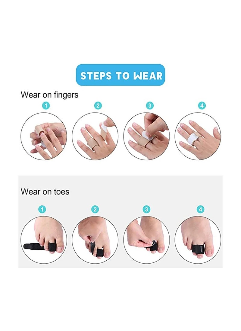 Generic - Toe Splints Straightener Broken Toe Wraps Cushioned Bandages Hammer Toe Separator Splints for Broken Injured Finger Hammer Toe 1Pair - Image 1