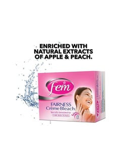 fem Fem USA Fairness Creme Bleach (2x50g) | Enriched With Apple and Peach | Formulated For Fair Skin Tone | For Radiant Glow | Value Pack  - Image 2