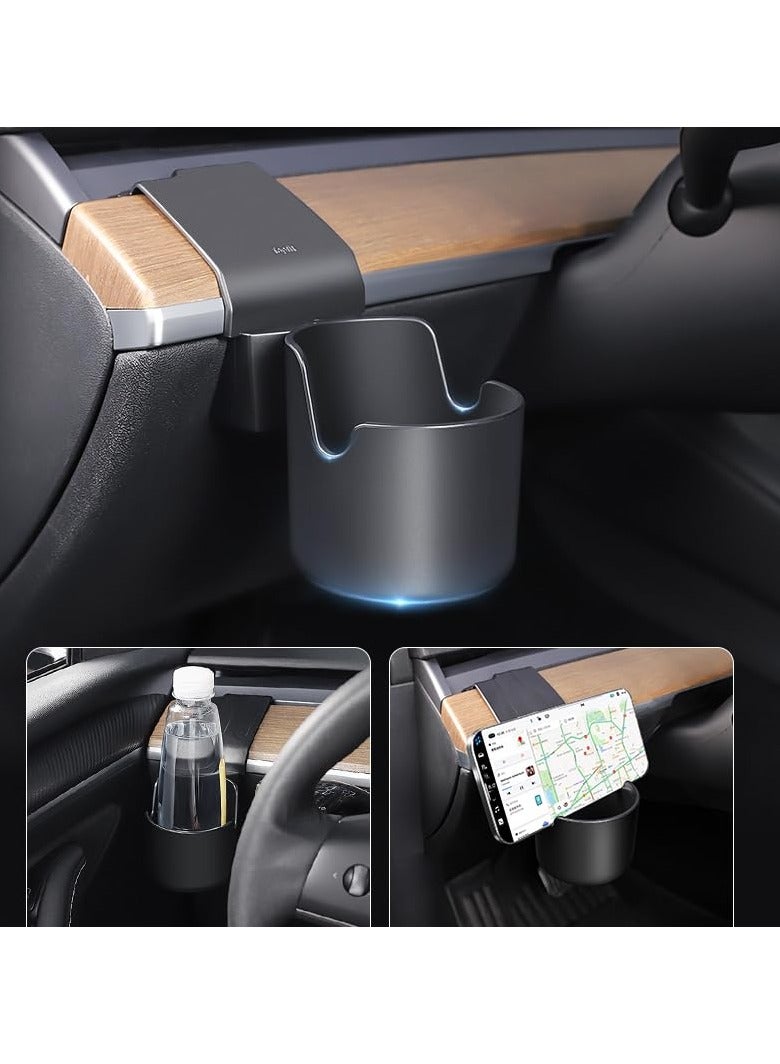 Excefore حامل أكواب وحدة التحكم المركزية، حامل أكواب مثبت على لوحة القيادة للطراز y Model 3، الملحقات الداخلية لوحدة التحكم المركزية 2023 2022 2021 - Image 4