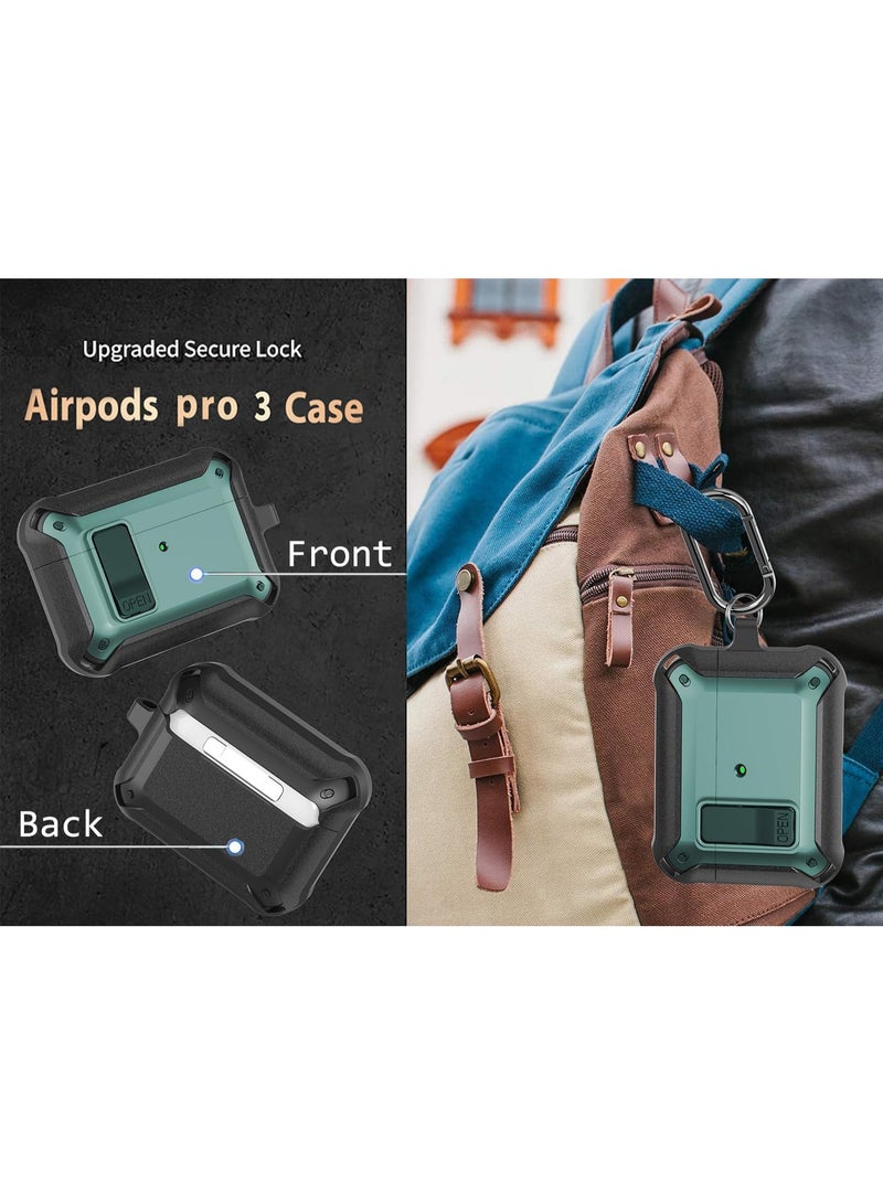 Arabest Airpods Pro 3 Case with Lock Clip, Rugged Apple Airpods Pro 3rd Generation Cover 2025 Men Women, Armor Shockproof iPod Pro3 Gen Protective Hard Shell with Carabiner&Cleaner kit, - Image 4