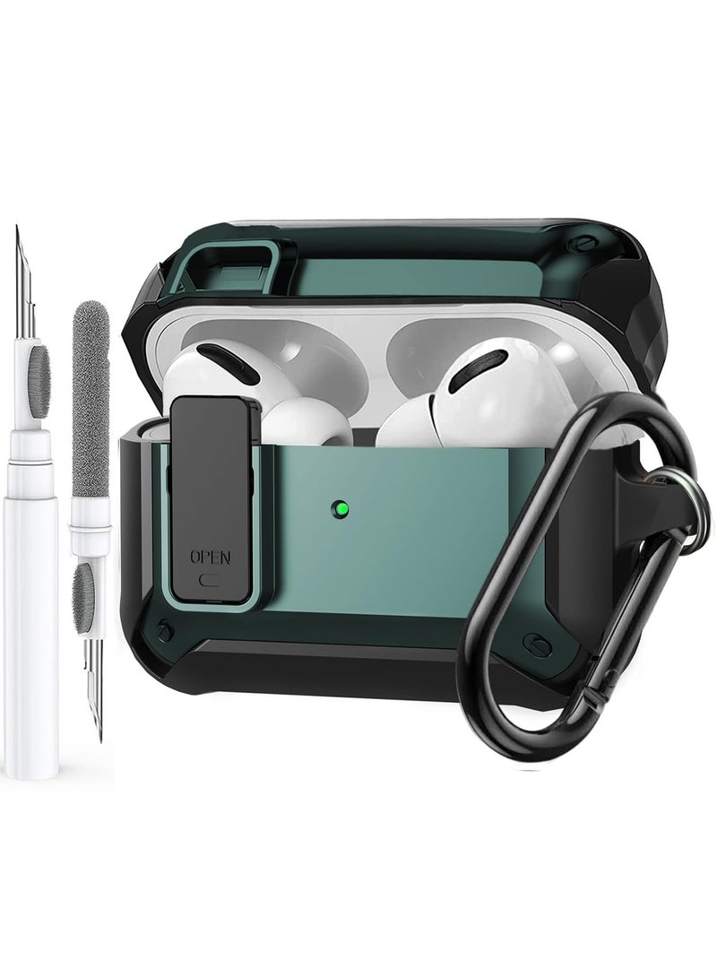 Arabest Airpods Pro 3 Case with Lock Clip, Rugged Apple Airpods Pro 3rd Generation Cover 2025 Men Women, Armor Shockproof iPod Pro3 Gen Protective Hard Shell with Carabiner&Cleaner kit, - Image 1