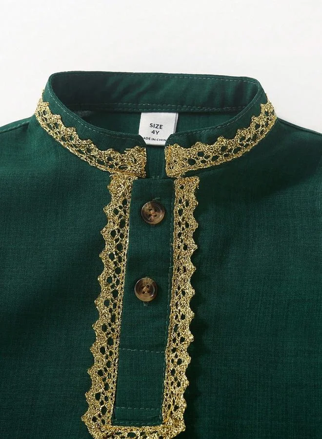 Take Two  Boys Button Front Sequined Detail Shirt for Men | Best Price UAE