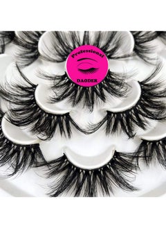DAODER Lashes 25Mm Mink Lashes Fluffy Thick Long Big Wispy False Eyelashes Dramatic Light Soft Bold Fake Eye Lashes Pack 7 Pairs  - Image 4