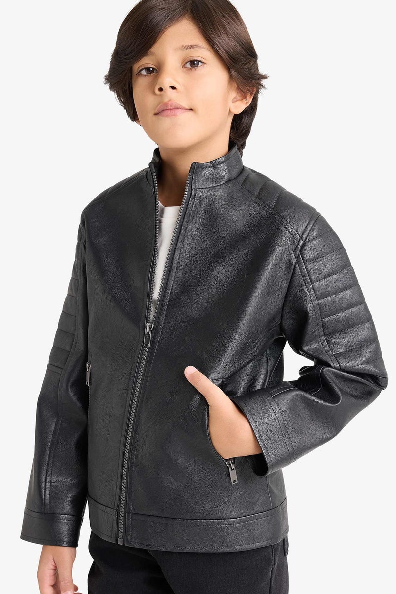DeFacto Boy Waterproof Mandarin Collar Jacket - Image 1