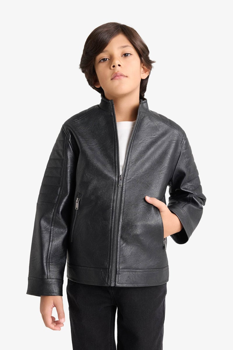 DeFacto Boy Waterproof Mandarin Collar Jacket - Image 3