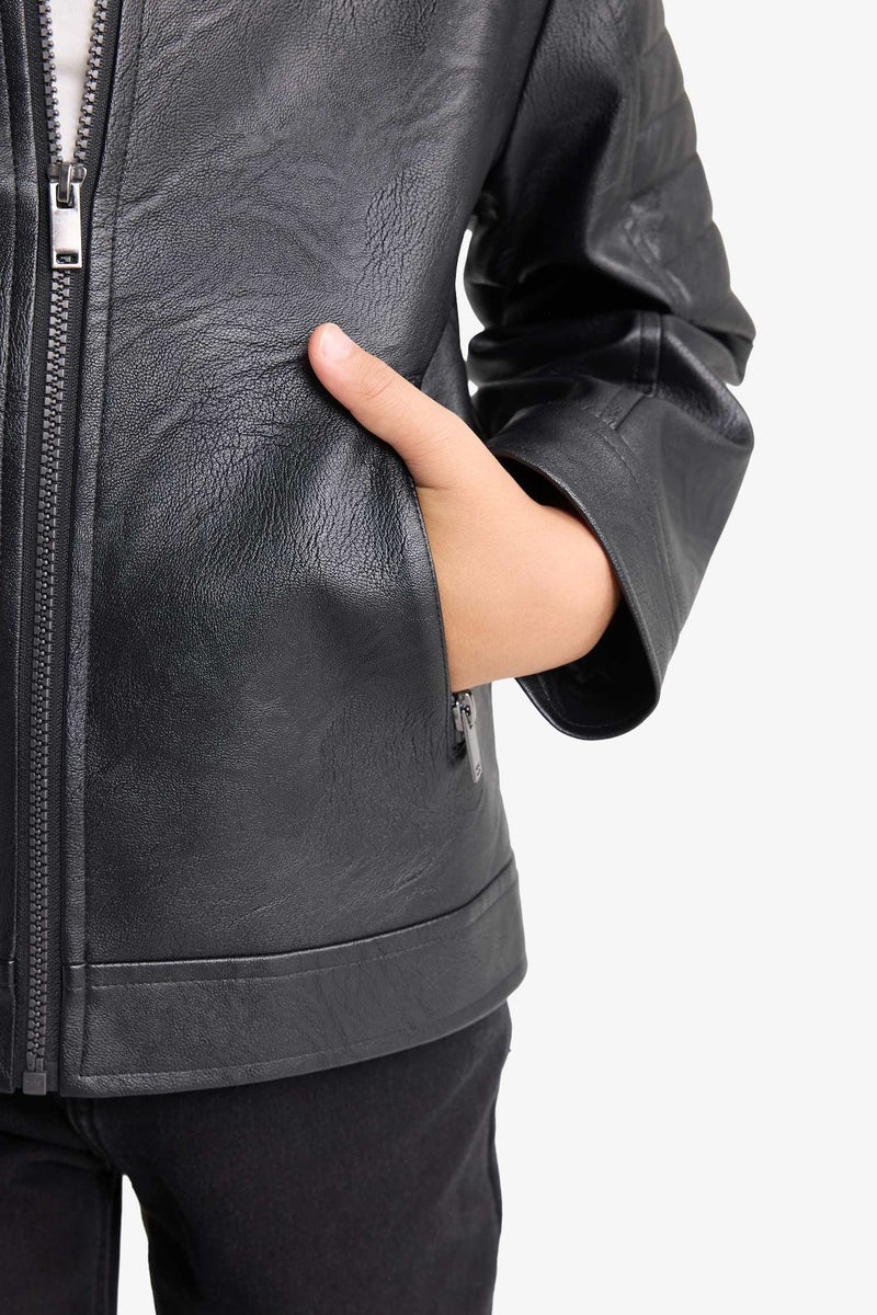 DeFacto Boy Waterproof Mandarin Collar Jacket - Image 4